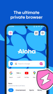 Aloha Browser - Private VPN 7.6.2 screenshot 1