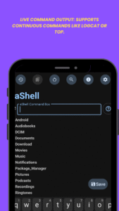 aShell - an ADB shell (f-droid version) v0.12 screenshot 3