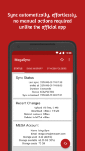 Autosync for MEGA - MegaSync 7.2.8 screenshot 2
