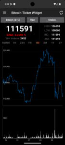 Bitcoin Ticker Widget 1.8.74 screenshot 2