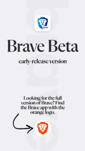 Brave Beta 1.80.108 screenshot 1