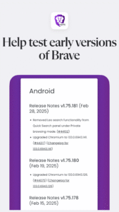 Brave Nightly 1.81.78 screenshot 2