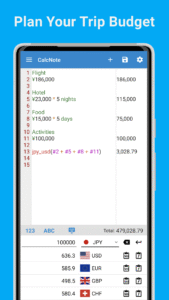 CalcNote - Notepad Calculator 2.24.96 screenshot 2