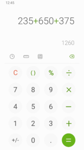 Samsung Calculator 12.5.00.17 screenshot 1