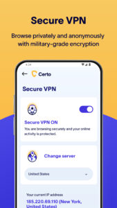 Certo: Anti Spyware & VPN 3.0.6 screenshot 7