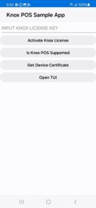 Samsung Knox mPOS Enabler 1.0.03.13 screenshot 1