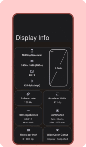 Display Info 2.2 screenshot 1