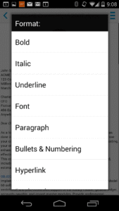 Docs To Go™ Office Suite 2.002 screenshot 4