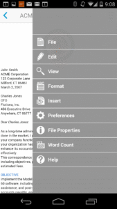 Docs To Go™ Office Suite 2.003 screenshot 3