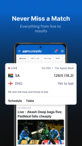 ESPNcricinfo - Live Cricket screenshot 1