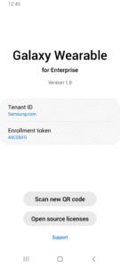 Galaxy Wearable for Enterprise 1.1.07.0 screenshot 1