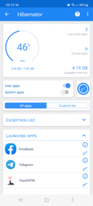 Hibernator: Force Stop Apps 2.54.16 screenshot 1