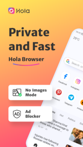 Hola-Private&Fast web Browser v2.23.2.1 (Android v2.23.2.5 screenshot 1