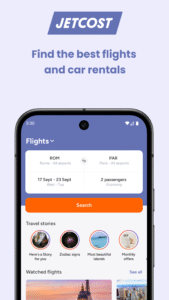 Jetcost: search flights & cars 4.31.1 screenshot 1