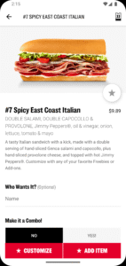 Jimmy John's Sandwiches 6.20.0 screenshot 2