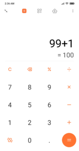 Mi Calculator 15.3.15 screenshot 1