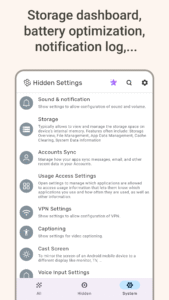 Settings: All Quick Access 1.6.8 screenshot 4