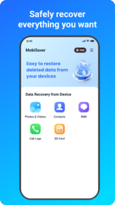 MobiSaver: Data&Photo Recovery 4.0.16(5b3c) screenshot 1