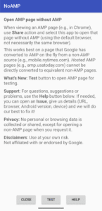 NoAMP (open webpage w/o AMP) 2.10 screenshot 1