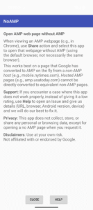 NoAMP (open webpage w/o AMP) 2.00 screenshot 1
