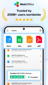 MobiOffice: Word, Sheets, PDF 15.4.56012 screenshot 1
