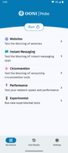 OONI Probe 5.1.0 screenshot 1