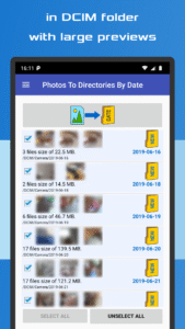 Photos To Directories By Date screenshot 2
