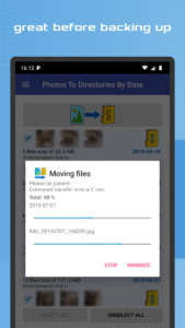 Photos To Directories By Date screenshot 5