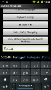 Portuguese Keyboard Plugin 5.0.1 screenshot 3