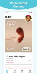 Pregnancy + | Tracker app 7.2 screenshot 1