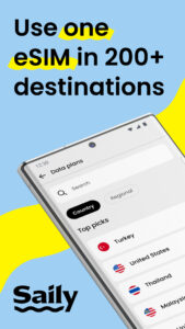 Saily: eSIM + phone number 3.11.0 screenshot 1
