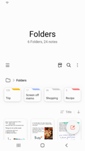 Samsung Notes screenshot 1