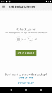 SMS Backup & Restore 6.11 screenshot 1