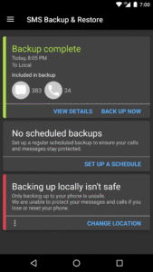 SMS Backup & Restore 5.95 screenshot 2