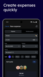 Bill Splitter: SplitMyExpenses 1.0.2 screenshot 2