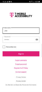 T-Mobile IP Relay 70.8.1.00414 screenshot 2