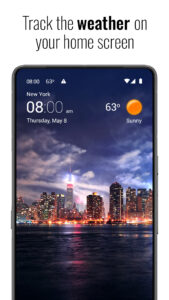 Transparent clock and weather 8.34.0 screenshot 1