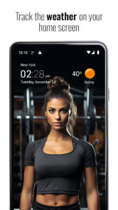 Transparent clock and weather 8.11.5 screenshot 1