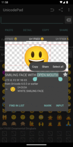Unicode Pad 2.17.0-fdroid screenshot 1