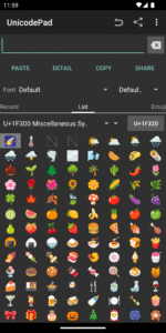 Unicode Pad 2.17.0-fdroid screenshot 2