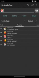 Unicode Pad 2.17.0-fdroid screenshot 5