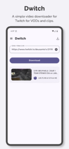 Video Downloader for Twitch 2.1 screenshot 1