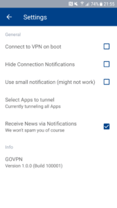 VPN secure fast proxy by GOVPN 1.9.8.2 screenshot 7