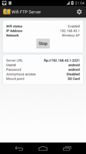 WiFi FTP Server 2.2.8 screenshot 3