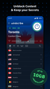 Windscribe: Fast & Secure VPN 3.81.1617 screenshot 1