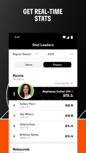 WNBA - Live Games & Scores 18.4.2 screenshot 8